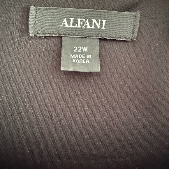 Alfani Red and Pink Floral Plaid Long Sleeve Dress - Picture 2 of 4